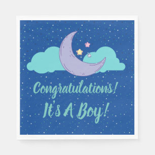 Het is een jongen! baby shower Gefeliciteerd Napki Servet