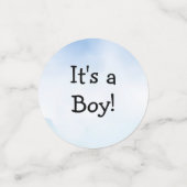 Het is een jongen! | Baby shower gepersonaliseerde Confetti (Kleine voorkant)