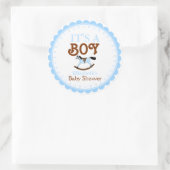 Het is een jongen-Baby shower gunst Ronde Sticker (Tas)