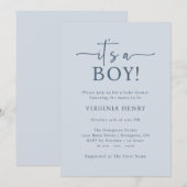 Het is een jongen Baby shower Kaart (Voorkant / Achterkant)