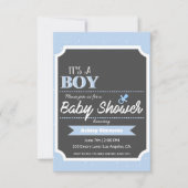 Het is een jongen | Baby Shower Kaart (Voorkant)