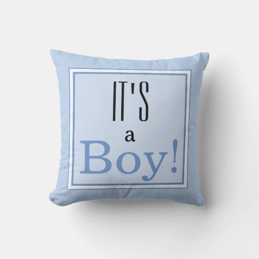 Het is een jongen! Baby shower Keepomwille Pillow Kussen (Voorkant)