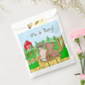 Het is een jongen | BABY SHOWER | Lil Cowboy Teddy Bedankzakje (Gezegeld)