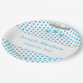 Het is een jongen! Baby shower Papieren Bordje (Gekanteld)