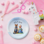 Het is een jongen! | BABY SHOWER Papieren Bordje (Feest)