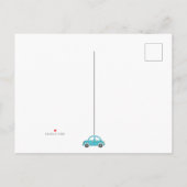 Het is een jongen, Baby shower rijden door Uitnodiging Briefkaart (Achterkant)