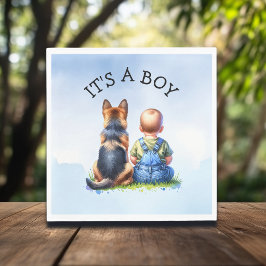 Het is een jongen! | BABY SHOWER Servet