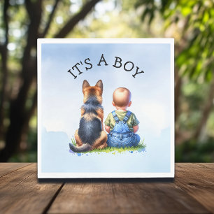 Het is een jongen!   BABY SHOWER Servet