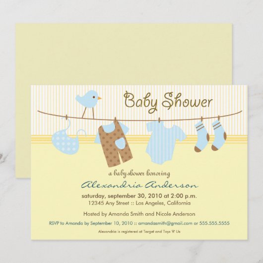 Het is een jongen! Baby shower sluiten Kaart (Voorkant / Achterkant)