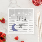 Het is een jongen! Baby shower Star en Moon Theme Servet (Insitu)