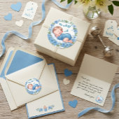Het is een Jongen Baby Shower Sticker