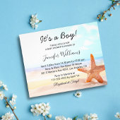 het is een jongen , baby shower , strandfoto - uit flyer