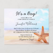 het is een jongen , baby shower , strandfoto - uit flyer (Voorkant)