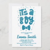 Het is een jongen baby shower uitnodiging (Voorkant)