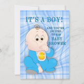 Het is een jongen - Baby shower uitnodiging (Voorkant)