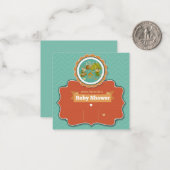 Het is een jongen/Baby shower uitnodiging (Voorkant / Achterkant in situ)