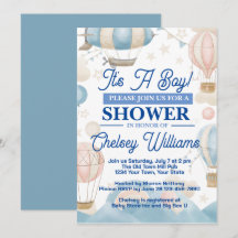 Het Is Een Jongen Baby Shower Uitnodiging