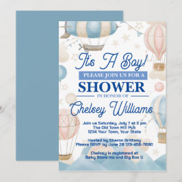 Het Is Een Jongen Baby Shower Uitnodiging