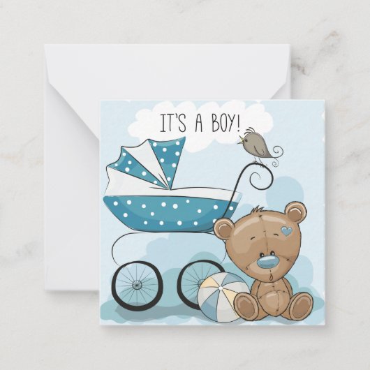 Het is een jongen/Baby shower uitnodiging (Voorkant)
