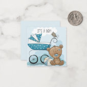 Het is een jongen/Baby shower uitnodiging (Voorkant / Achterkant in situ)