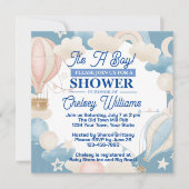 Het Is Een Jongen Baby Shower Uitnodiging (Voorkant)