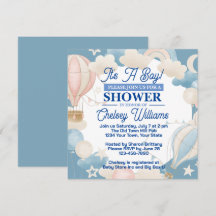 Het Is Een Jongen Baby Shower Uitnodiging