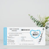 Het is een Jongen Baby Shower Uitnodiging (Staand voorkant)