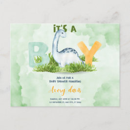 Het is een jongen, baby shower uitnodiging, schatt briefkaart