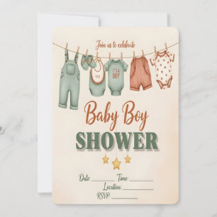 Het is een jongen! Baby Shower Uitnodiging voor Jo