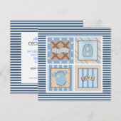 Het is een jongen! Baby Shower-uitnodigingen Kaart (Voorkant / Achterkant)