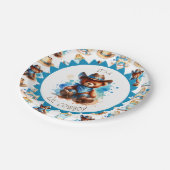 Het is een jongen | Baby shower van Cowboy Teddy B Papieren Bordje (Gekanteld)