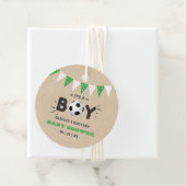 Het is een jongen! Baby shower van het Soccer ThME Bedankjes Labels (In situ)