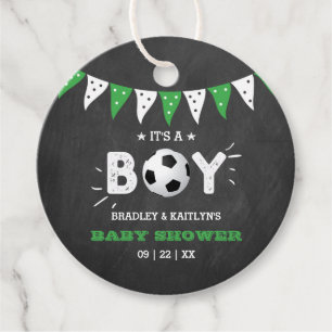 Het is een jongen! Baby shower van het Soccer ThME Bedankjes Labels