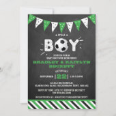 Het is een jongen! Baby shower van het Soccer ThME Kaart (Voorkant)