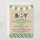 Het is een jongen! Baby shower van het Soccer ThME Kaart (Voorkant)