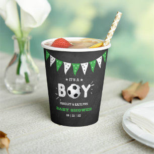 Het is een jongen! Baby shower van het Soccer ThME Papieren Bekers