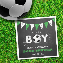 Het is een jongen! Baby shower van het Soccer ThME Servet