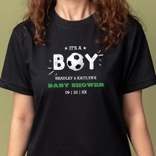 Het is een jongen! Baby shower van het Soccer ThME T-shirt