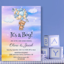 Het is een jongen! Baby shower van Teddy Bear Blue