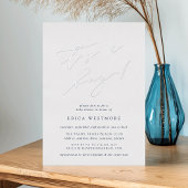 Het is een jongen | Baby shower voor kalligrafie Folie Uitnodiging