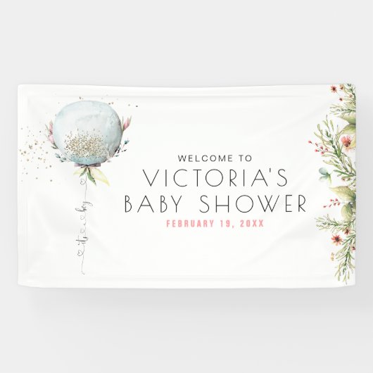 Het is een jongen | Baby shower Welkomstbanner Spandoek (Horizontaal)