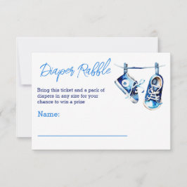 Het is een jongen baby showers luier verloting tic kaart