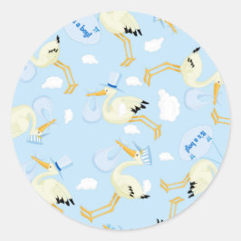 Het is een jongen Baby Sticker met Storks