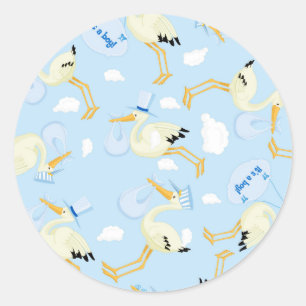 Het is een jongen Baby Sticker met Storks