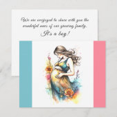 Het is een jongen Baby Zwangerschap Geslacht onthu Aankondiging (Voorkant / Achterkant)