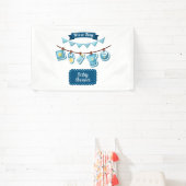 Het is een jongen babyfeest 2.5x4 vinyl banner (Insitu)