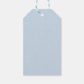 Het is een jongen babyfeest cadeaulabel (Achterkant)