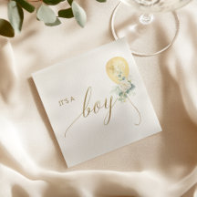 Het Is Een Jongen Babyfeest –Gouden Ballon & Groen