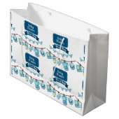 Het Is Een Jongen Babyfeest Grote Cadeautas (Voorkant Gekanteld)