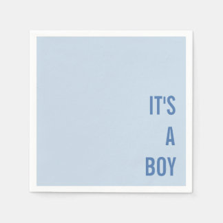 Het is een jongen babyfeest servet